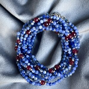 IMG_6910 Sodalith Kette & Armband mit rotem Chalcedon