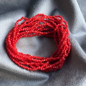 Rote Perlen Kette & Armband
