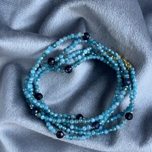 Apatit Kette & Armband mit Saphir