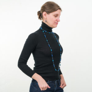 Apatit Halskette Transformer mit Chalcedon und Turmalin