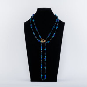 Apatit Halskette Transformer mit Chalcedon und Turmalin