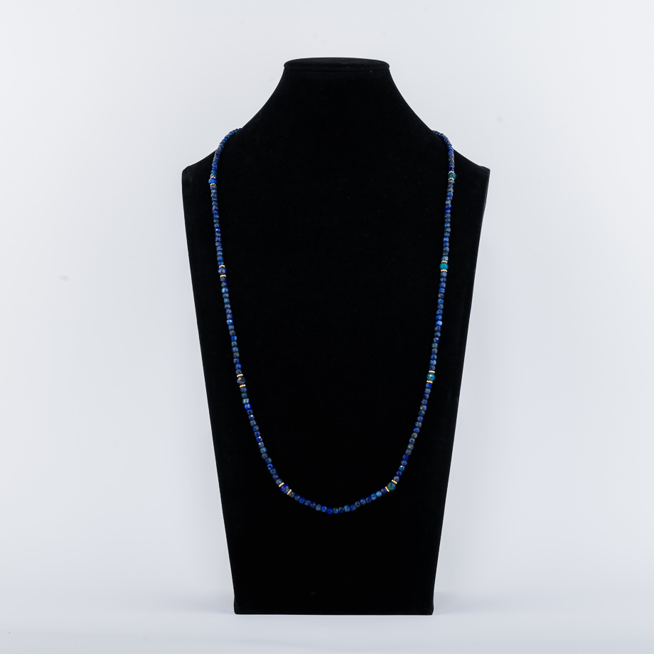 Lapislazuli Kette & Armband mit Apatit – Bild 2