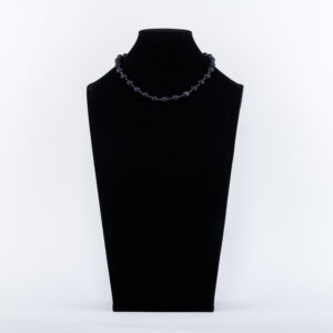 Blauer Sandstein Halskette rund