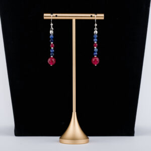 Sodalith und Chalcedon Ohrringe
