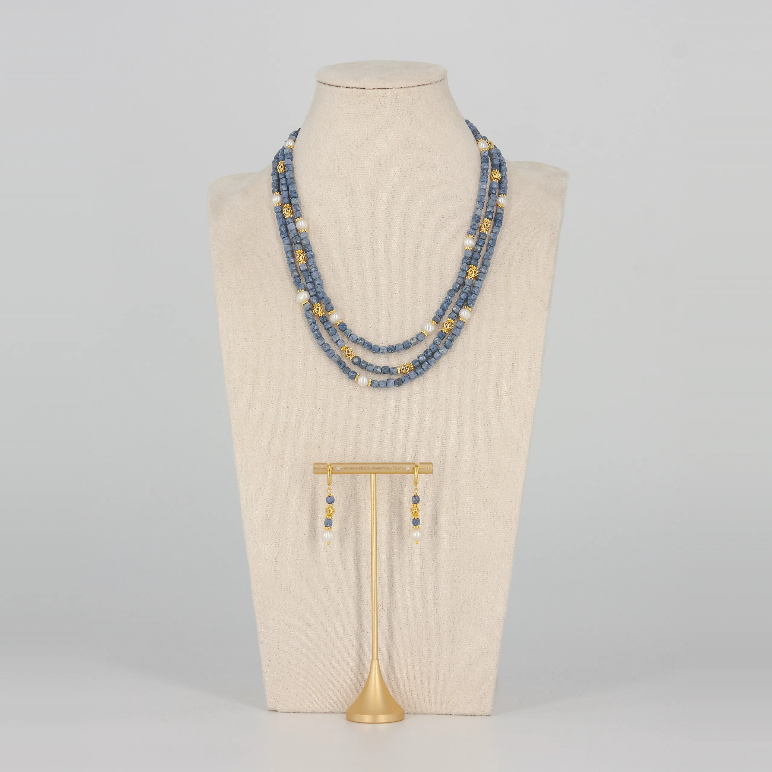 Korallen Schmuckset mit Perlen