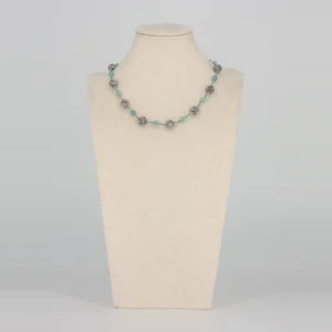 Mapstone Jaspis Halskette mit Chalcedon von Senai Jewels, handgefertigt in Zürich