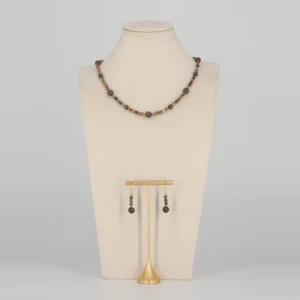 Ozeanjaspis Schmuckset mit Bronzit von Senai Jewels, handgefertigt in Zürich