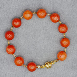 Oranges Armband mit facettierten Akzenten von Senai Jewels, handgefertigt in Zürich