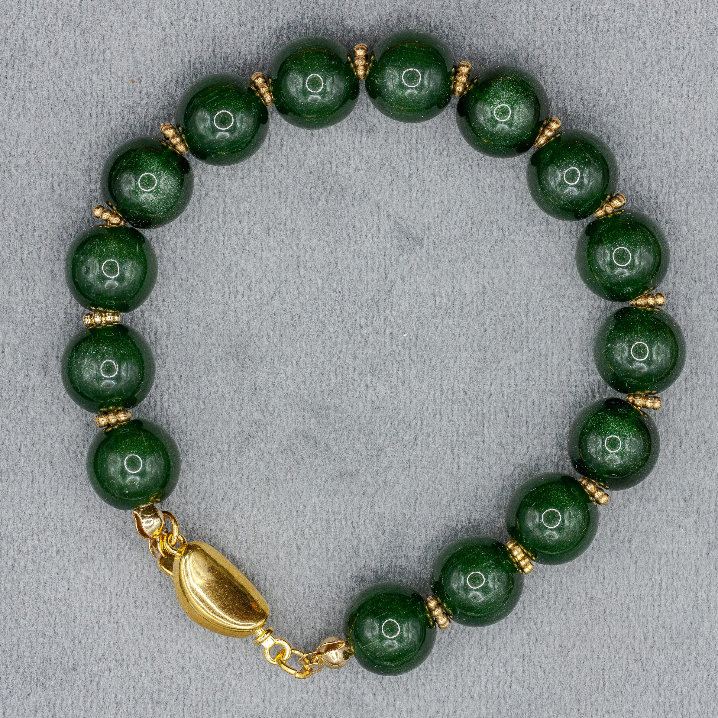 Grünes Obsidian Armband – vierte Ansicht