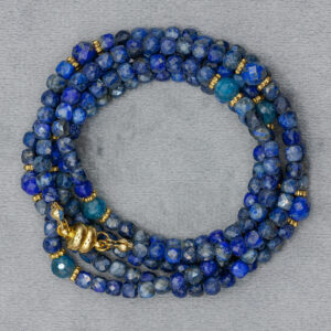 Lapislazuli Kette & Armband mit Apatit