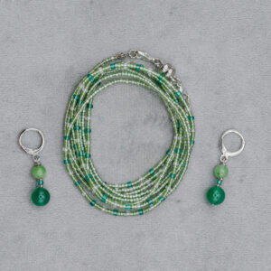senai-jewels-armband-087 Japanisches Rocailles-Schmuckset mit Achat und Aventurin – zweite Ansicht
