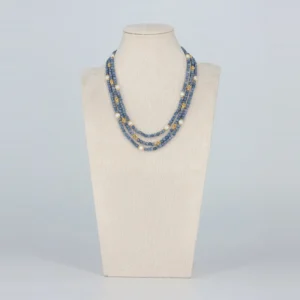Blaue Koralle Schmuckset mit Perlen – zweite Ansicht