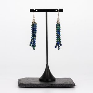 Lapislazuli Ohrringe vierreihig von Senai Jewels, handgefertigt in Zürich