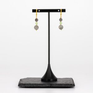 Labradorit Ohrringe mit Peridot von Senai Jewels, handgefertigt in Zürich