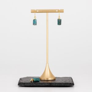 Apatit Schmuckset mit Ohrringen und Anhänger von Senai Jewels, handgefertigt in Zürich